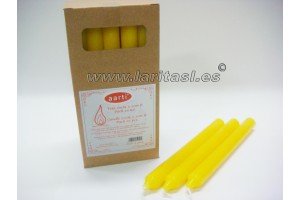 Vela Color Amarilla 19cmx2cm +/- 8h